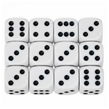 Dice White 2cm 12pc