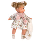 Llorens - Baby Girl Doll with Crying Mechanism, Clothing, Pink Jacket & Accessories: Joelle 38cm