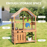 Wooden Outdoor Mud Kitchen with Accessories 8pc