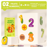 Number Magnets: Fruits & Vegetables 26pc