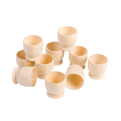 Wooden Egg Cups 10pc