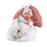 Llorens - Baby Boy Doll With Clothing, Accessories & Crying Mechanism: Mimi with Mushroom Cushion 42cm