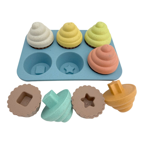 Bioplastic Cupcake Shape Sorter Set 13pc