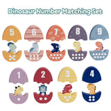 Dino Number Matching Game 18pc