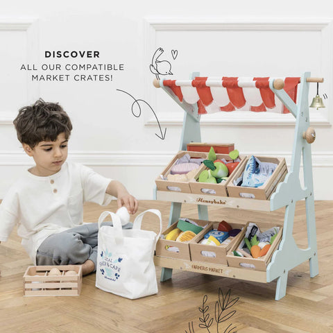 Honeybee Market Stall & Fruit Play Food Crate