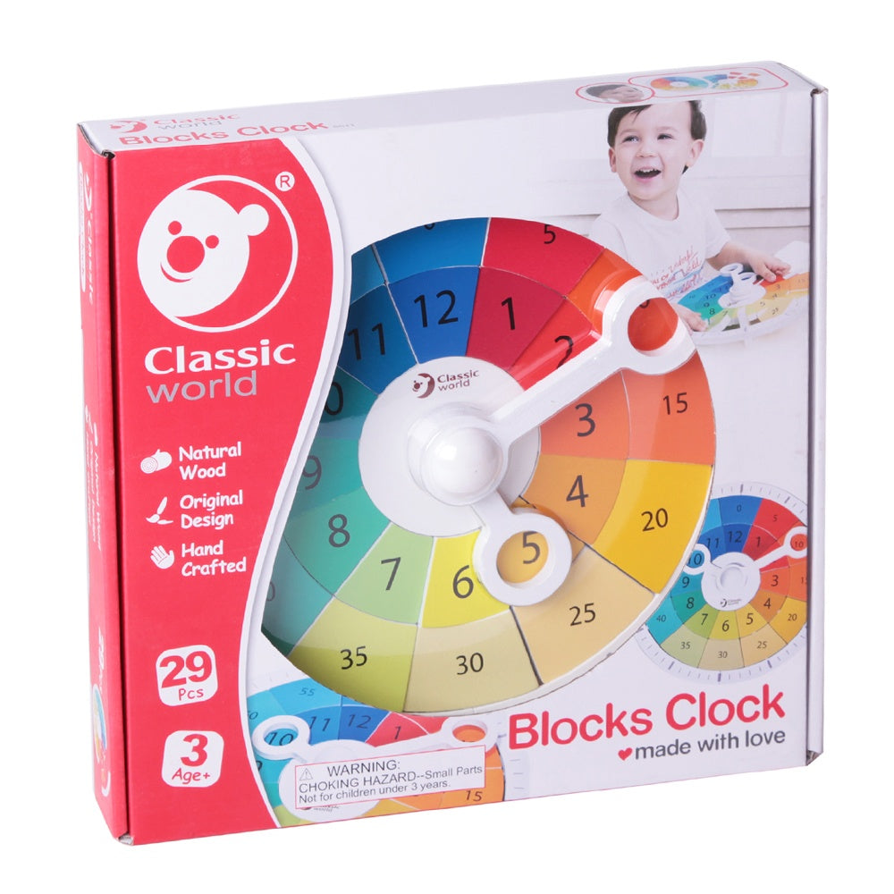 Blocks Clock 29pc