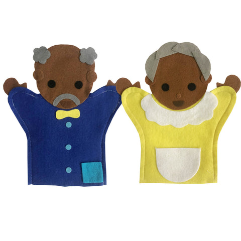 Felt Hand Puppet Set: Grandparents 2pc