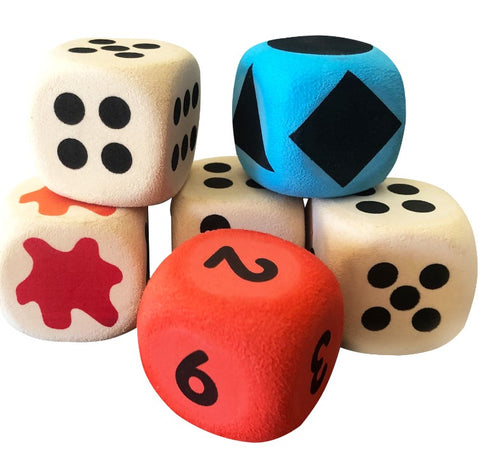 Assorted Jumbo Dice Pack 6pc