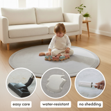 Hakuna Matte Cloud Soft Children’s Carpet: Grey Round 1.2m x 2.5cm