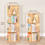 Rotating Wooden Bookshelf 4-Tier