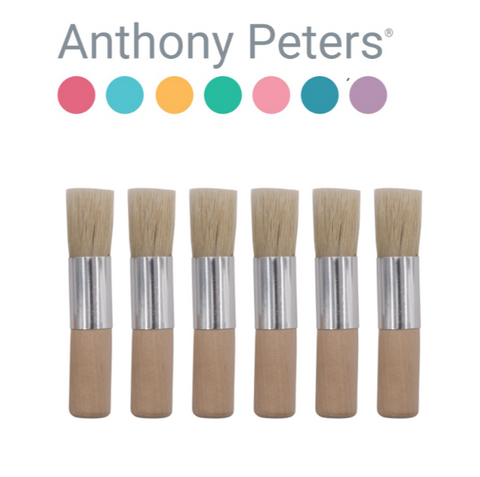 Chunky Stencil Brushes 18mm; 6pc