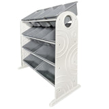 Plastic Storage Rack 12 Bin Grey