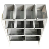 Plastic Storage Rack 12 Bin Grey