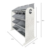 Plastic Storage Rack 12 Bin Grey