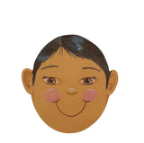 Multicultural Paper Faces 50pc