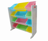 Storage Bin Organiser: 12 Bins Pastel