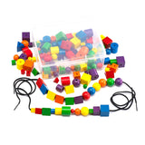 Wooden Attribute Lacing Bead Set 144pc