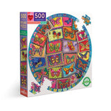 Vintage Butterflies Puzzle Round 500pc - Demo Stock