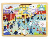 Framed Wooden Puzzle: Fire Fighting 48pc