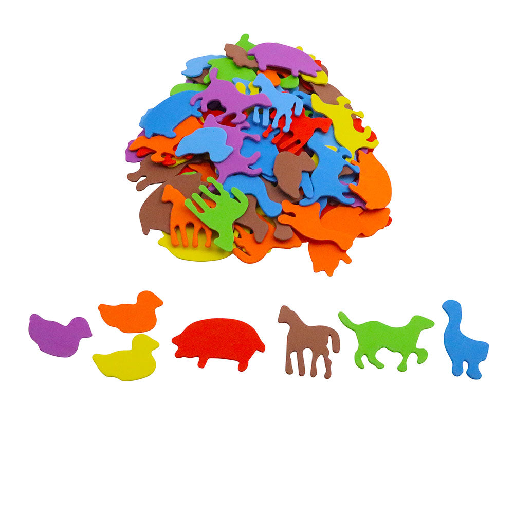 EVA Foam Assorted Animals 100pc
