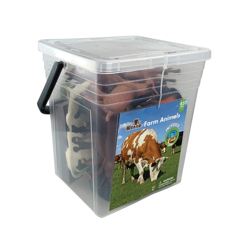 National Geographic Farm Animals Playset 45pc in Bucket - Demo Stock