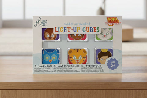 Glo Pals - Water Activated Light-Up Sensory Cubes: Daniel Tiger 6pc