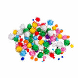 PomPoms Jumbo Pack - Glitter 100pc Assorted