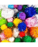 PomPoms Jumbo Pack - Glitter 100pc Assorted