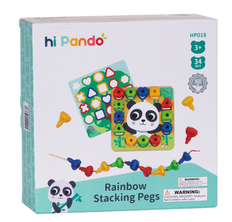 Rainbow Stacking Pegs 24pc