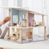 Wooden Doll House Family Set 4pc