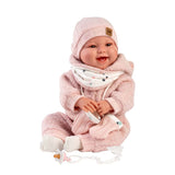 Llorens - Baby Girl Doll with Laughing Mechanism, Clothing & Cushion: Tala 44cm