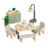 Wooden Dolls House Dining Room 18pc