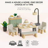 Wooden Dolls House Dining Room 18pc