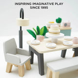Wooden Dolls House Dining Room 18pc