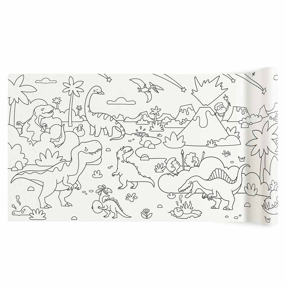 Adhesive Colouring Scroll: The Amazing Dinosaurs