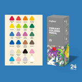 Vibrant Colored Pencil Set 24 Colours