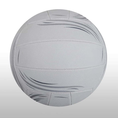 Netball White 18 Panel PVC; Size 5