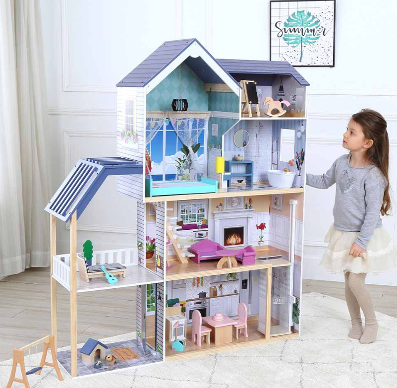 Mansion Doll House & Accessories 28pc