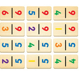 Wooden Domino Numbers