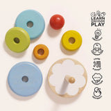 Wooden Rainbow Stacking Tower
