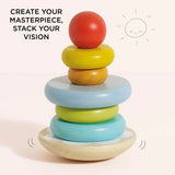 Wooden Rainbow Stacking Tower