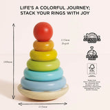 Wooden Rainbow Stacking Tower