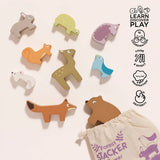 Forest Stacking Animals & Bag 10pc