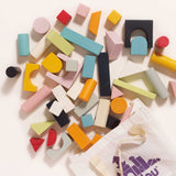 Wooden Building Blocks & Bag 60pc
