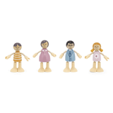 Wooden Doll House Family Set 4pc