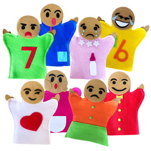 Hand Puppets Emotions 8pc
