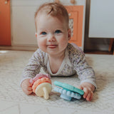 Rainbow Stacker Silicone Teether & Toy: Pastel