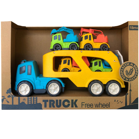 Bioplastic Free Wheel Car Carrier Blue 5pc