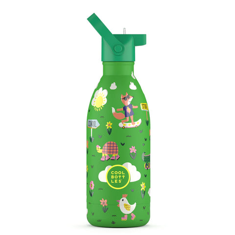Cool Bottles Kids Reusable Thermal Bottle: Rolling Skaters 500ml