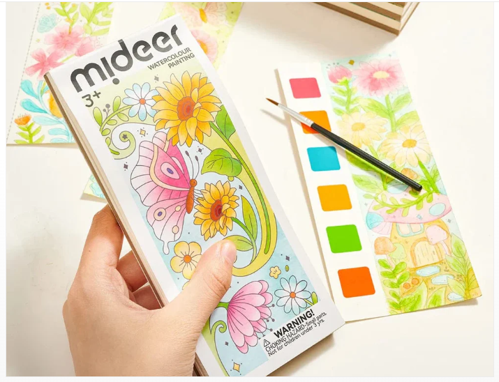 Watercolour Painting: The Flower And The Butterfly
